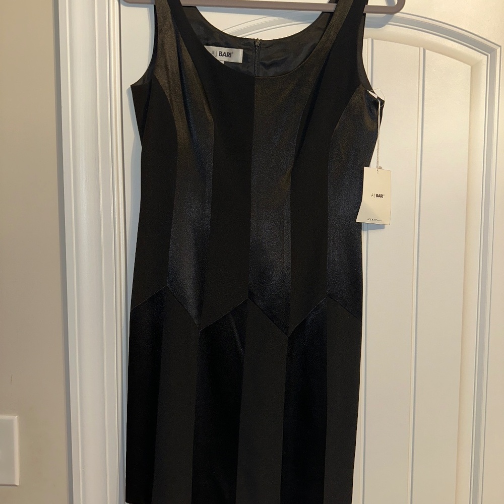 AJ Bari NWT Black scoop neck Sheath Dress